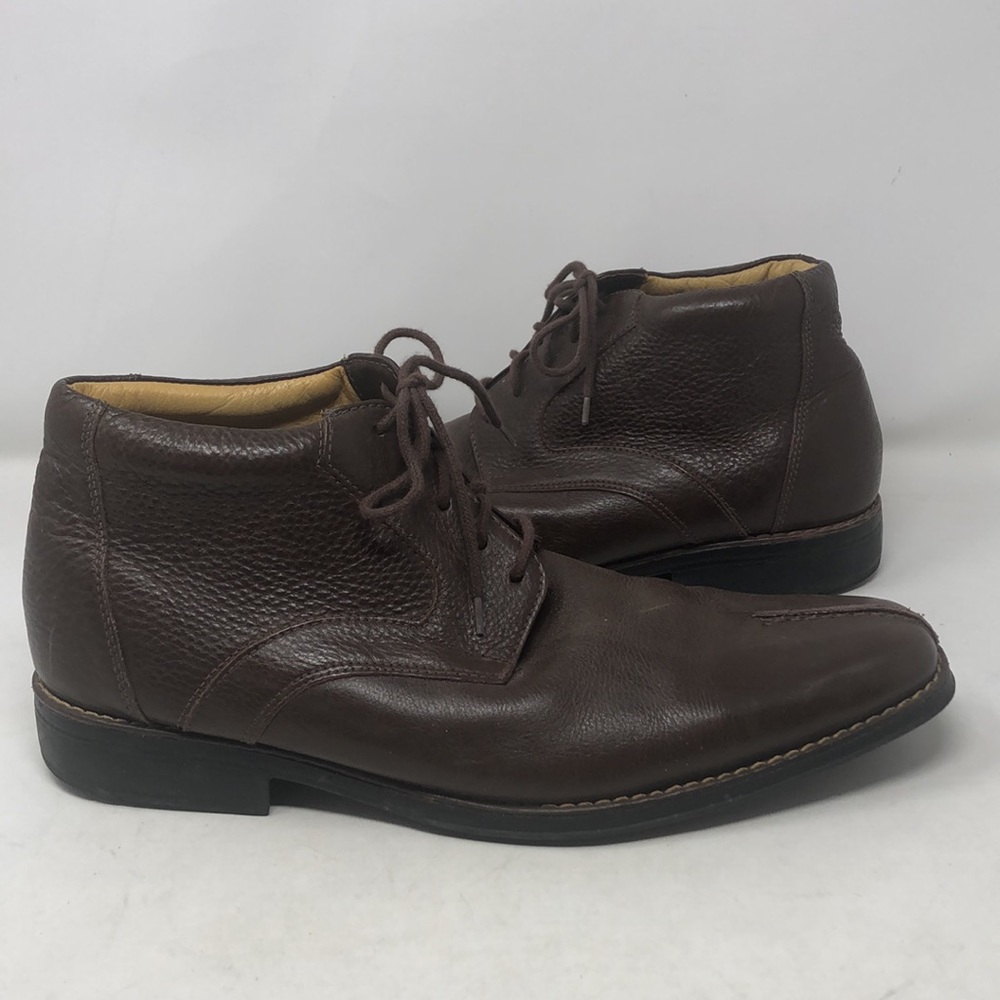 Sandro Comfort Soft and Gel Buttery Soft Chocolate Leather Chukka Boots - Picture 9 of 13